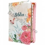 Biblii medii, editie lux, piele ecologica, floral